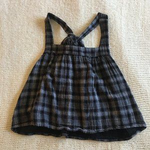 Plaid Black and White Tank Top